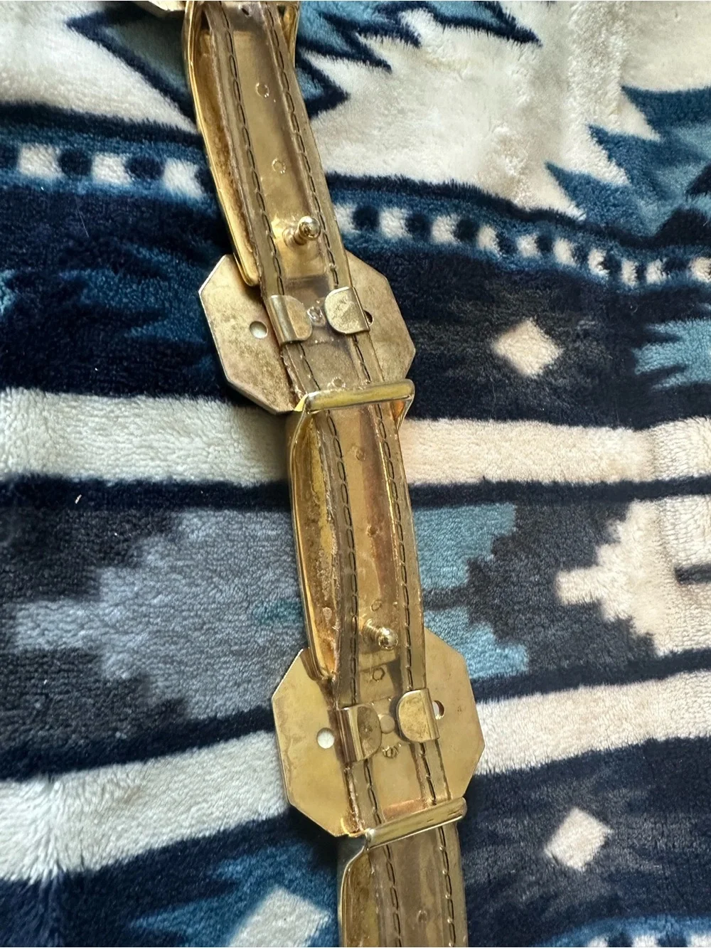 Vtg Jose Cotel France Women's Gold Gemstone Chain Dress Belt TLC